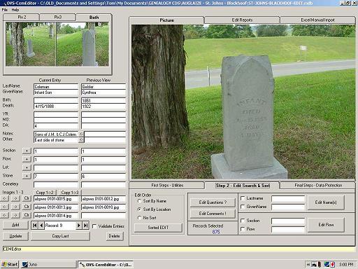 Cemetery Transcription and management software image